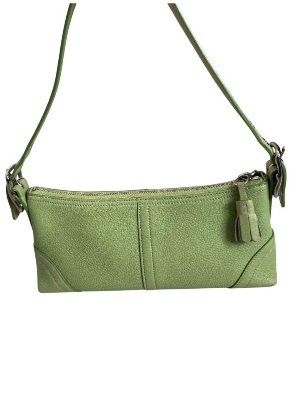 Coach 2006 Green Leather Shoulder Bag F10684